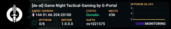 [de-at] Game Night Tactical-Gaming by G-Portal