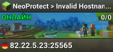 NeoProtect > Invalid Hostname! Visit us: https://neoprotect.net