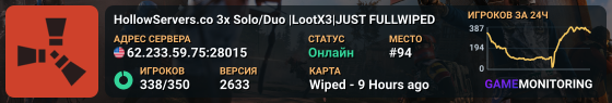 HollowServers.co 3x Solo/Duo |LootX3|JUST FULLWIPED