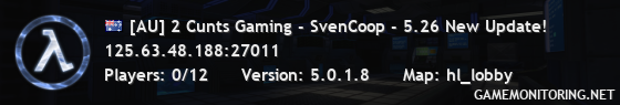 [AU] 2 Cunts Gaming - SvenCoop - 5.26 New Update!