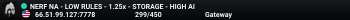 NERF NA - LOW RULES - 1.25x - STORAGE - HIGH AI