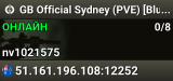 GB Official Sydney (PVE) [BlueFangSolutions.com]