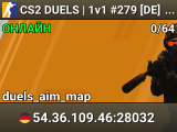 CS2 DUELS | 1v1 #279 [DE] — CYBERSHOKE.NET (ARENA MAPS)