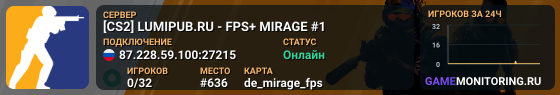 [CS2] LUMIPUB.RU - FPS+ MIRAGE #1