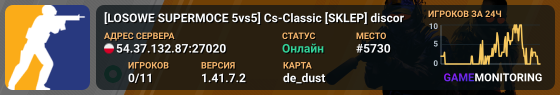★ [LOSOWE SUPERMOCE 5vs5] ★Cs-Classic★ [SKLEP] ★ discor