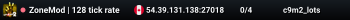 ZoneMod | 128 tick rate