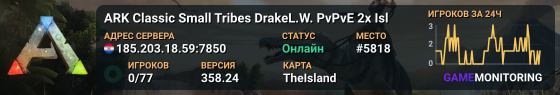 ARK Classic Small Tribes DrakeL.W. PvPvE 2x Isl