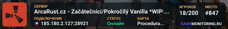 ArcaRust.cz - Začátečníci/Pokročilý Vanilla *WIPED 09.07*