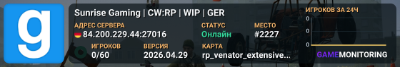 Sunrise Gaming | CW:RP | WIP | GER