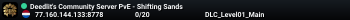 Deedlit's Community Server PvE - Shifting Sands