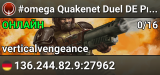 #omega Quakenet Duel DE Private