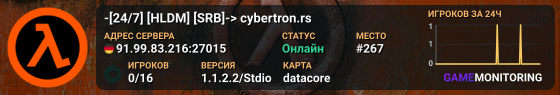 -[24/7] [HLDM] [SRB]-> cybertron.rs