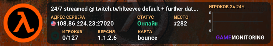 24/7 streamed @ twitch.tv/hlteevee default + further data maps