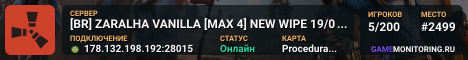 [BR] ZARALHA VANILLA [MAX 4] NEW WIPE 19/06