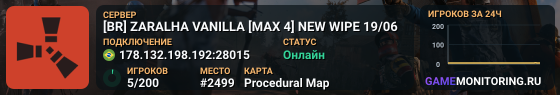 [BR] ZARALHA VANILLA [MAX 4] NEW WIPE 19/06