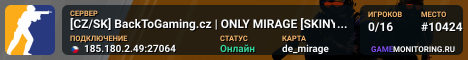 [CZ/SK] BackToGaming.cz | ONLY MIRAGE [SKINY, NOŽE, SAMOLEPKY]