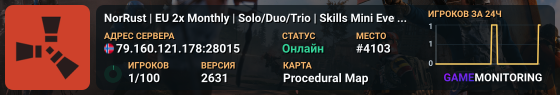 NorRust | EU 2x Monthly | Solo/Duo/Trio | Skills Mini Events