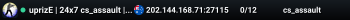 ⭐ uprizE | 24x7 cs_assault | [100tick] ⭐