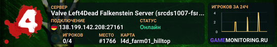 Valve Left4Dead Falkenstein Server (srcds1007-fsn-hetz.421.147)