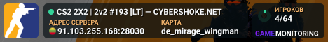 CS2 2X2 | 2v2 #193 [LT] — CYBERSHOKE.NET
