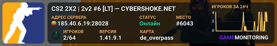 CS2 2X2 | 2v2 #6 [LT] — CYBERSHOKE.NET