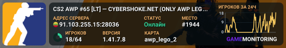 CS2 AWP #65 [LT] — CYBERSHOKE.NET (ONLY AWP LEGO 2)