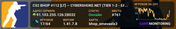 CS2 BHOP #112 [LT] — CYBERSHOKE.NET (TIER 1-2 - EASY, ONLY EM