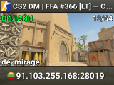 CS2 DM | FFA #366 [LT] — CYBERSHOKE.NET (EASY)