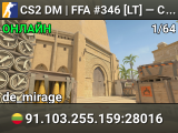 CS2 DM | FFA #346 [LT] — CYBERSHOKE.NET (EASY)