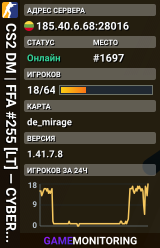 CS2 DM | FFA #255 [LT] — CYBERSHOKE.NET (16 SLOTS)