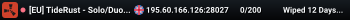 [EU] TideRust - Solo/Duo|Monthly|No BP Wipes 07/02 02.07