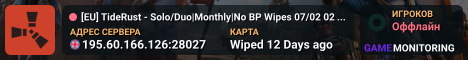 [EU] TideRust - Solo/Duo|Monthly|No BP Wipes 07/02 02.07