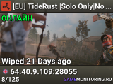 [EU] TideRust |Solo Only|Noob Friendly|Monthly|No BP Wipes