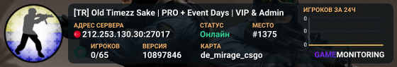 [TR] Old Timezz Sake | PRO + Event Days | VIP & Admin