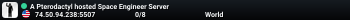 A Pterodactyl hosted Space Engineer Server