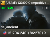 [US] al's CS:GO Competitive 5v5 [128t] [Ranks] [!ws] [!gloves] [!agents] [!stickers] [!music] [!loadout] [Operation Maps] #2