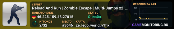 Reload And Run | Zombie Escape | Multi-Jumps x2 | FREE VIP
