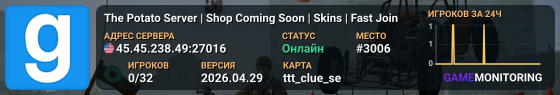 The Potato Server | Shop Coming Soon | Skins | Fast Join