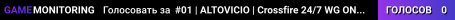 #01 | ALTOVICIO | Crossfire 24/7 WG ON [NA]