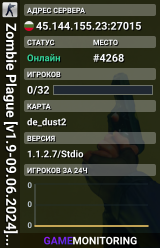 Zombie Plague [v1.9-09.06.2024] - Hosting by QGSHOSTING.COM
