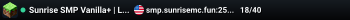 Sunrise SMP Vanilla+ | Land Claim | Never Resets smp.sunrisemc.fun Minecraft 1.21.11 Daily Events!