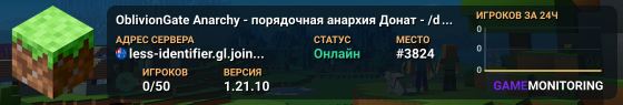 OblivionGate Anarchy - порядочная анархия Донат - /donate