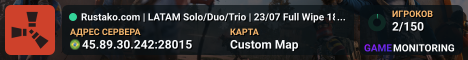 Rustako.com | LATAM Solo/Duo/Trio | 23/07 Full Wipe 18hs ARG