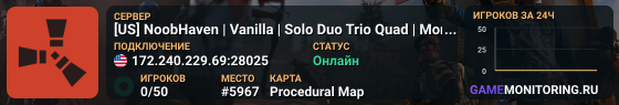 [US] NoobHaven | Vanilla | Solo Duo Trio Quad | Monthly