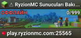 ⚠ RyzionMC Sunucuları Bakımda! ⚠ » Yakında geri döneceğiz... «