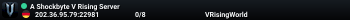 A Shockbyte V Rising Server