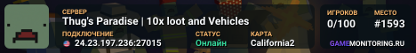 Thug's Paradise | 10x loot and Vehicles