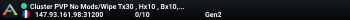 Cluster PVP No Mods/Wipe Tx30 , Hx10 , Bx10, XPx20
