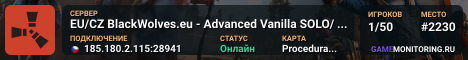 EU/CZ BlackWolves.eu - Advanced Vanilla SOLO/DUO/TRIO