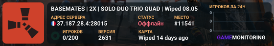 BASEMATES | 2X | SOLO DUO TRIO QUAD | Wiped 08.05